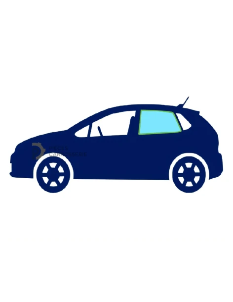 Vitre latérale arrière gauche teintée verte pour PEUGEOT 206