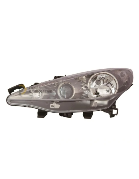Phare gauche H7+H1+H7 [Noir] PEUGEOT 207 (07/2009-06/2013)