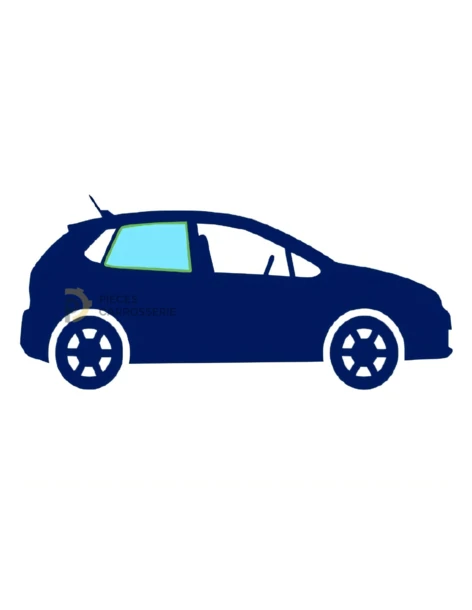 Vitre latérale arrière droite teintée verte pour RENAULT CLIO V