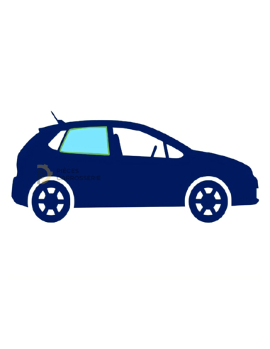 Vitre latérale arrière droite teintée verte pour RENAULT CLIO V