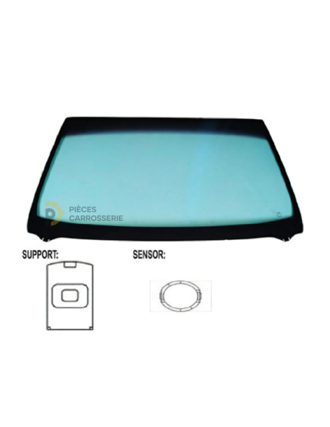 Pare-brise teinté vert athermique pour RENAULT KANGOO II 2008-2013
