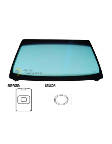 Pare-brise teinté vert athermique pour RENAULT KANGOO II 2008-2013