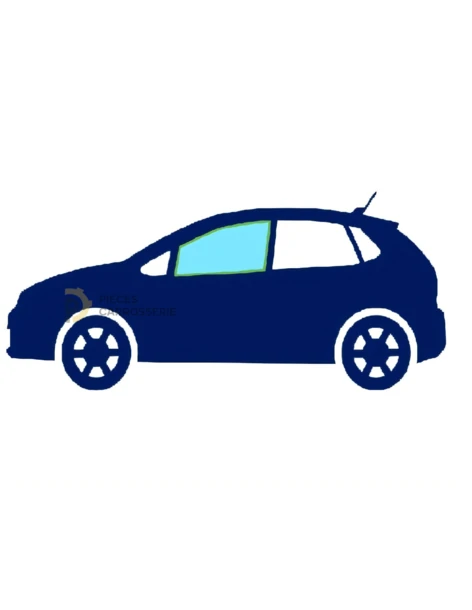 Vitre latérale avant gauche teintée verte, VW Polo V 3/5 portes