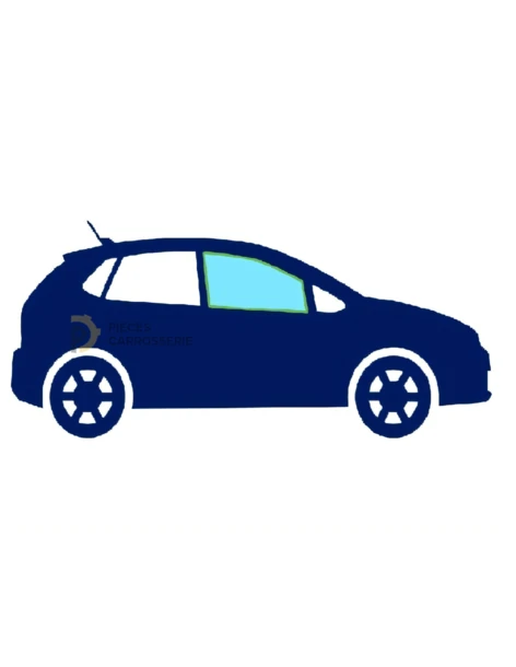 Vitre latérale avant droite teintée verte pour Volkswagen Polo V