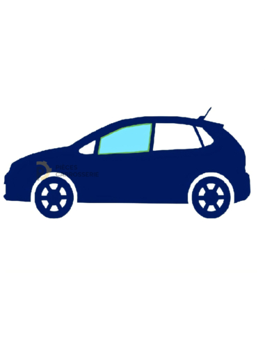 Vitre latérale avant gauche teintée verte pour Volkswagen Polo V