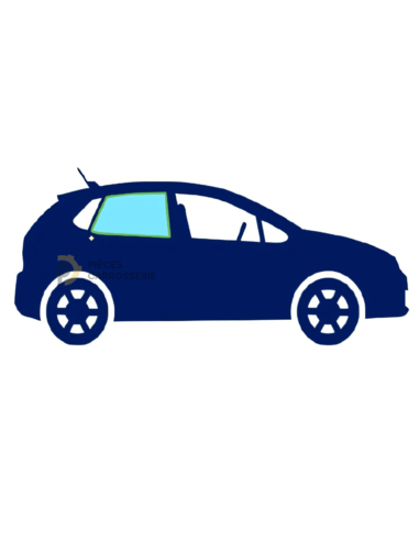 Vitre latérale arrière droite teintée verte pour Volkswagen Polo