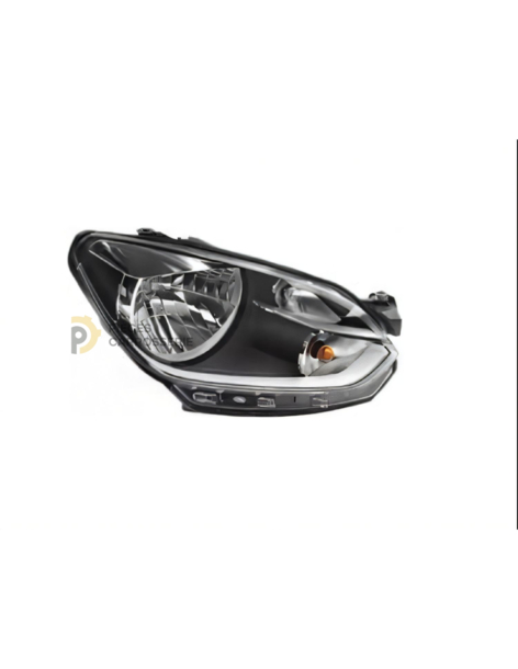 Phare H4 noir bord chrome droit pour Volkswagen UP 2012-2016