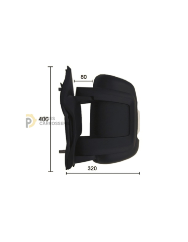 Rétroviseur gauche manuel avec feu pour FIAT DUCATO III 06/06-05/14