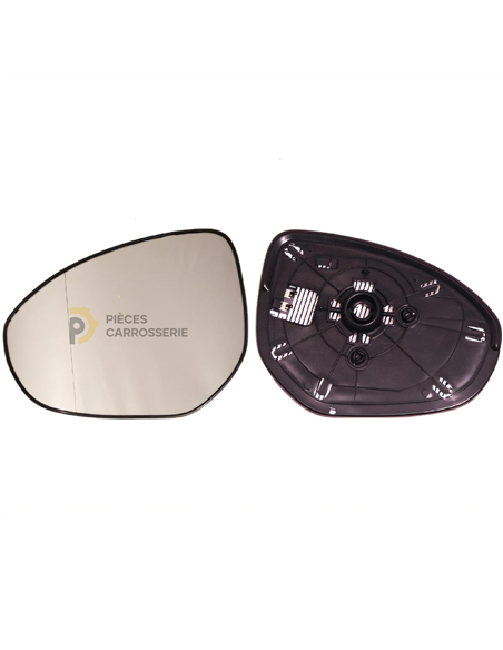 Glace support gauche convexe chromée pour MAZDA 3 II 07/09-09/11