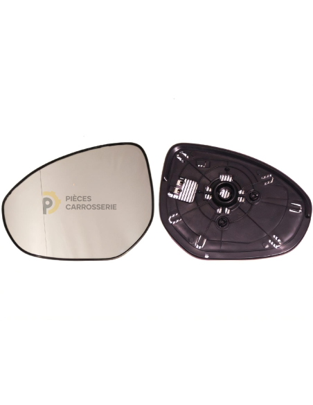 Glace support gauche convexe chromée pour MAZDA 3 II 07/09-09/11