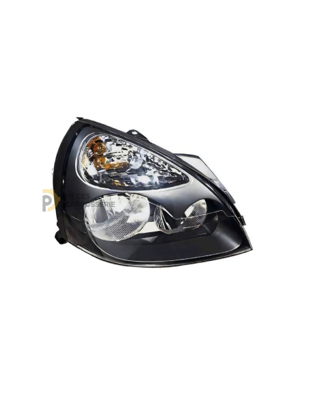 Phare droit H1+H7 noir Renault Clio Campus I (07/06-06/09)