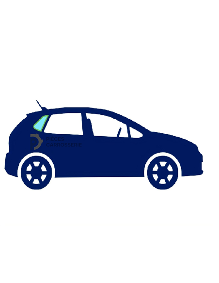 Vitre latérale fixe arrière droite teintée verte RENAULT CLIO III