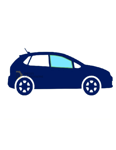 Vitre latérale avant droite teintée verte pour RENAULT CLIO V