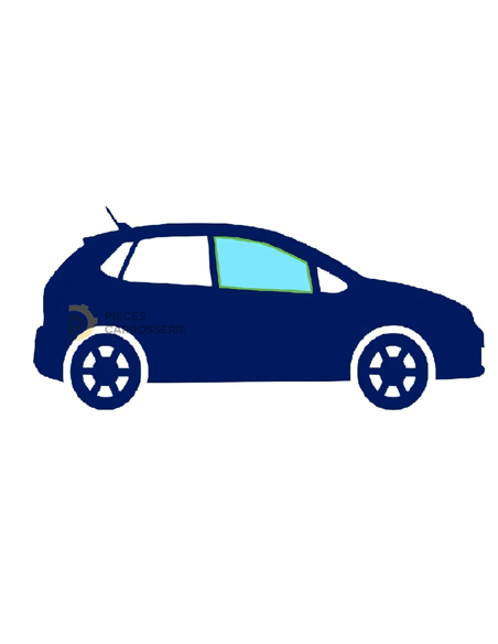 Vitre latérale avant droite teintée verte pour RENAULT CLIO V