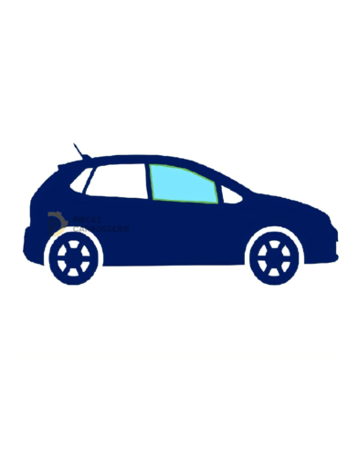 Vitre latérale avant droite teintée verte pour RENAULT CLIO V