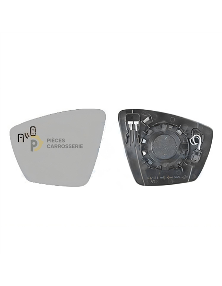 Glace rétroviseur gauche chauffant SKODA KAROQ (10/17-12/21)