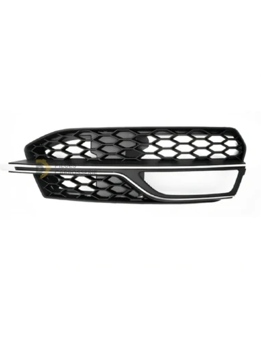 Grille droite noire avec moulure argent pour AUDI A3 S3