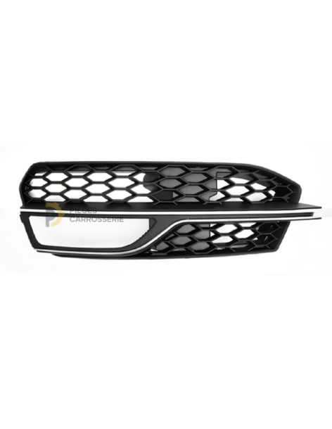 Grille gauche pare-chocs AUDI A3 S3 noire avec moulure argent