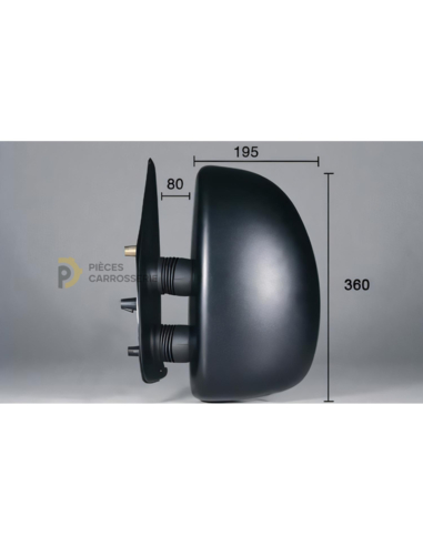 Rétroviseur gauche manuel CITROEN JUMPER 99- avec glace convexe