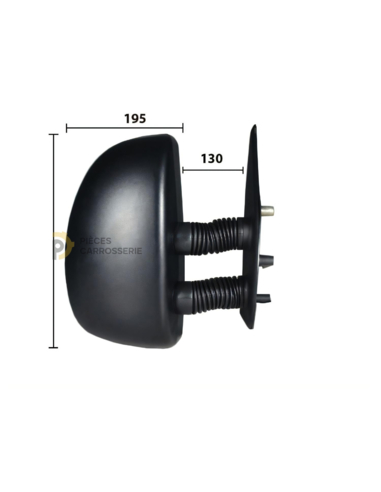 Rétroviseur droit manuel 99- pour CITROEN JUMPER I - Coque noire