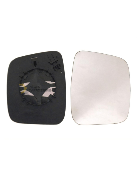 Glace rétroviseur droit CITROEN NEMO avec support à clipser