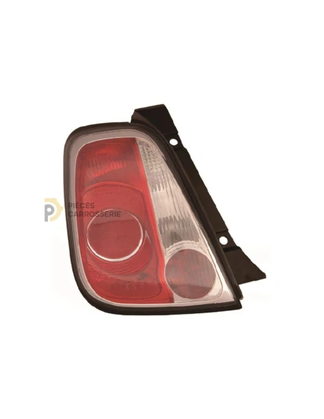 Feu arrière gauche noir FIAT 500 II, sans porte-lampe