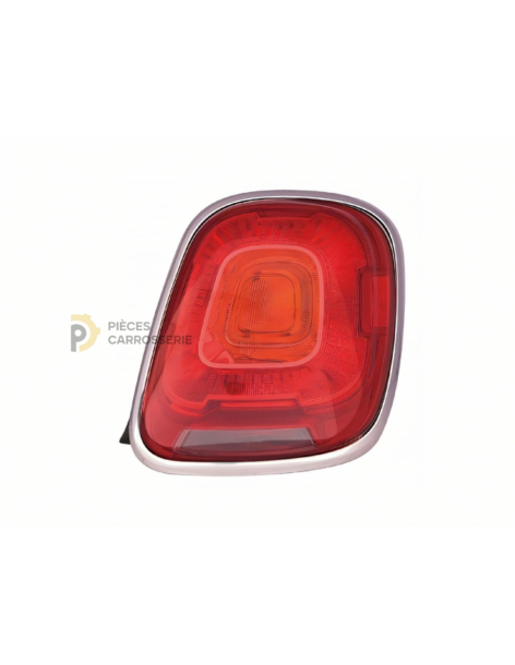 Feu arrière droit chrome pour FIAT 500X phase 1 (2015-2019)