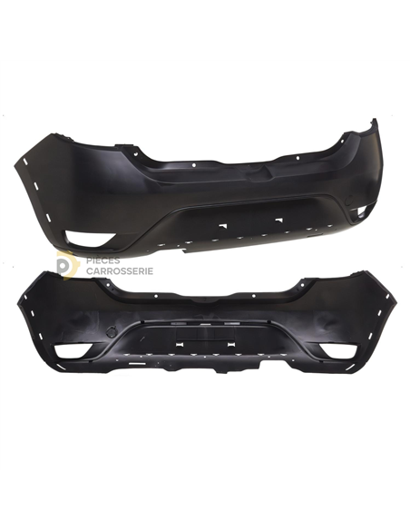 Pare-chocs arrière noir pour Dacia Sandero II et Stepway II