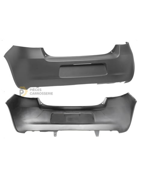 Pare-chocs arrière noir TOYOTA YARIS II 3/5 portes (05-08) 2
