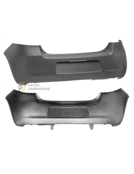 Pare-chocs arrière noir TOYOTA YARIS II 3/5 portes (05-08) 2