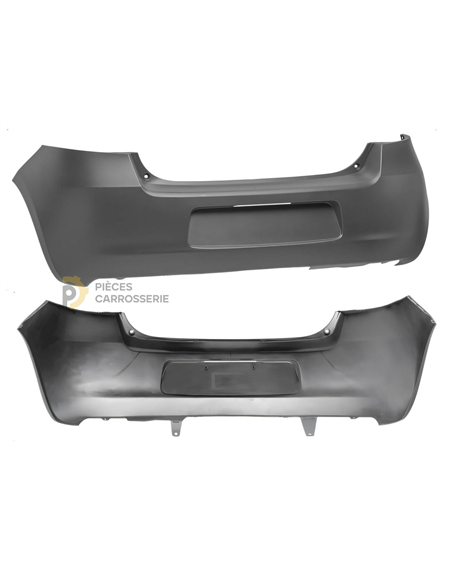 Pare-chocs arrière noir TOYOTA YARIS II 3/5 portes (05-08)