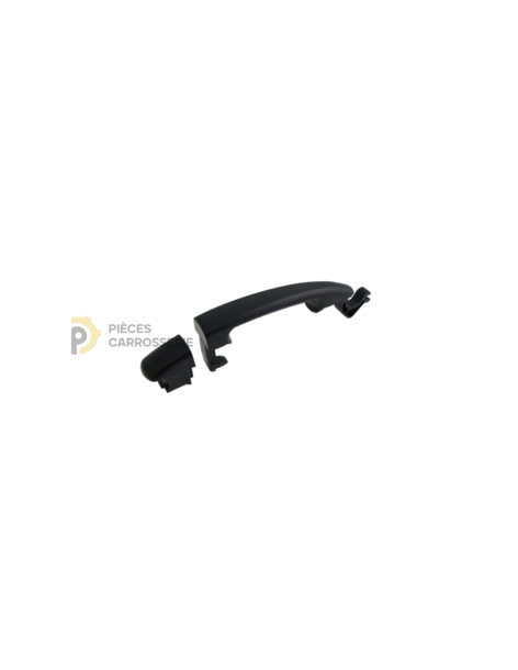 Poignée extérieure porte Peugeot 207 noire, 2006-2013