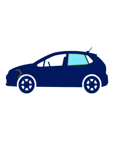 Vitre latérale arrière gauche teintée verte PEUGEOT 207 2006-2009