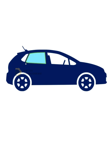 Vitre latérale arrière teintée verte PEUGEOT 207 (2006-2009)
