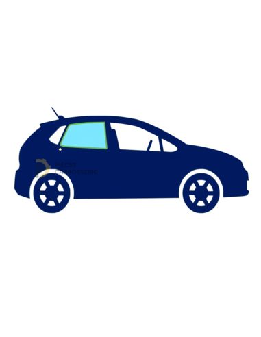 Vitre latérale arrière teintée verte PEUGEOT 207 (2006-2009)